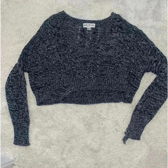 Wild Fox Cropped Sweater - Picture 2 of 2